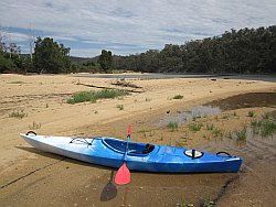 Kayak on Bega River Kayak on Bega River